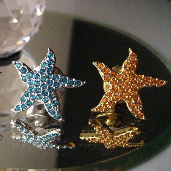 🇦🇹 SWAROVSKI Starfish Tack Pin Brooch - Picture 2 of 4